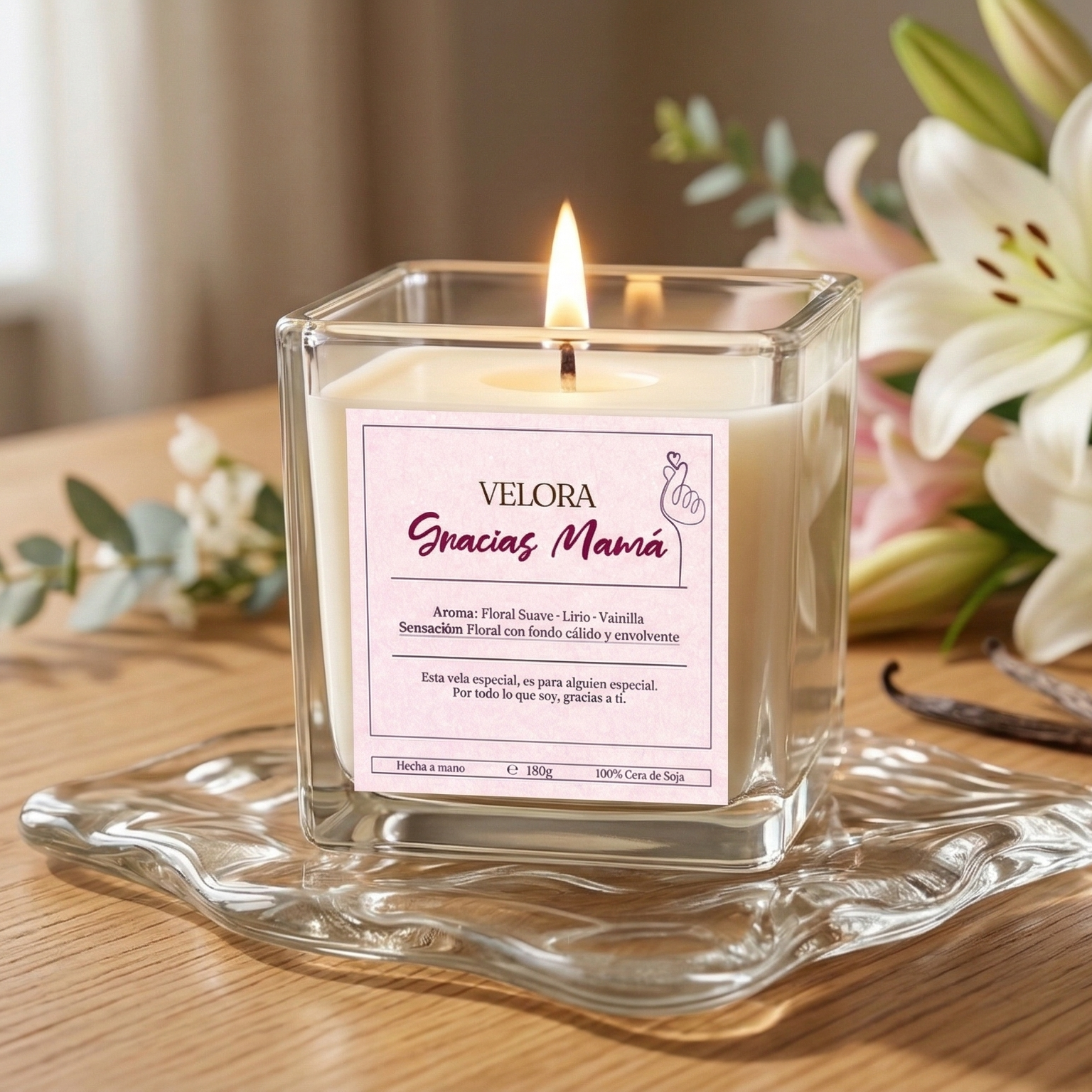 GRACIAS MAMÁ — Vela aromática Día de la Madre